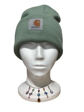 Carhartt Sage Green Cuffed Knit Beanie